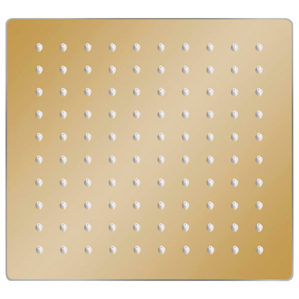 Regenbrause Edelstahl 20x20 cm Quadrat Golden