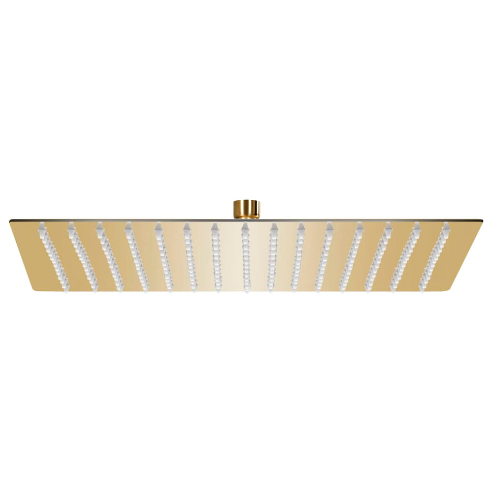 vidaXL Pommeau de douche pluie en acier inoxydable 40x40 cm Carré Doré