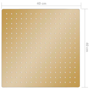 Regenbrause Edelstahl 40x40 cm Quadrat Golden