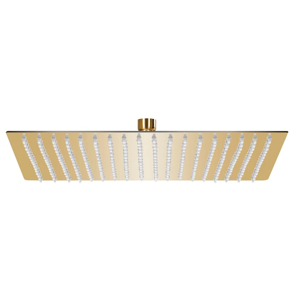 vidaXL Douche de pluie en acier inoxydable 50x50 cm carrée dorée