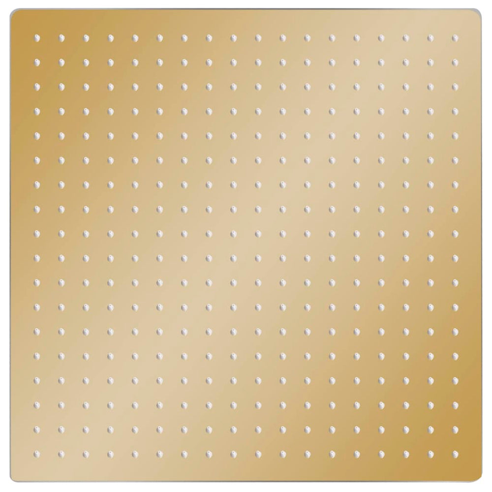 vidaXL Douche de pluie en acier inoxydable 50x50 cm carrée dorée