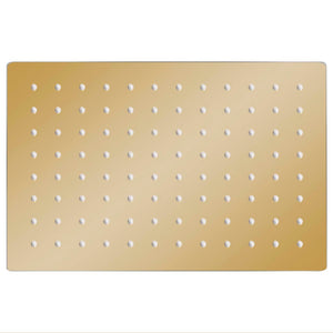 Regenbrause Edelstahl 30x20 cm Rechteckig Golden