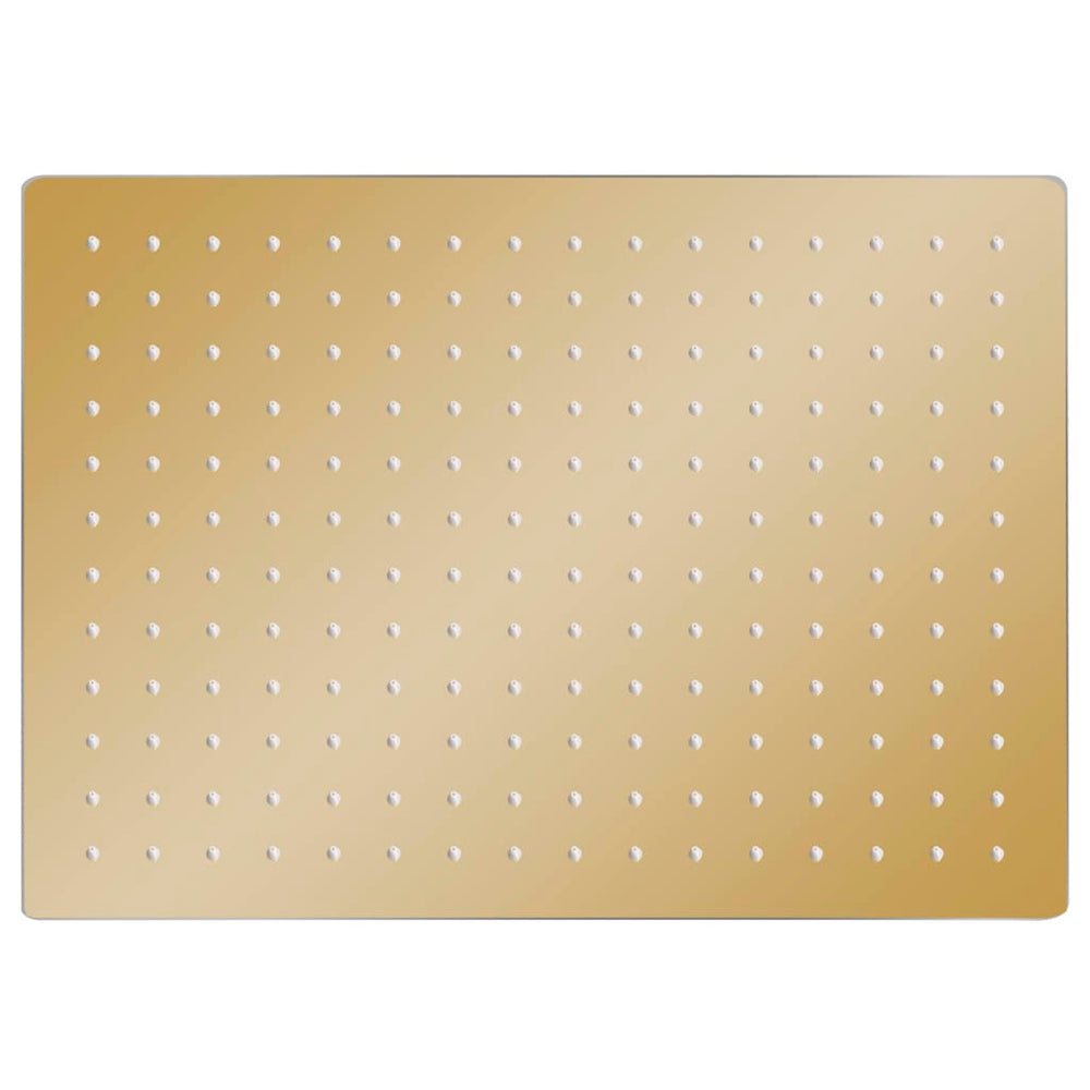vidaXL Douche de pluie en acier inoxydable 40x30 cm Rectangulaire Dorée