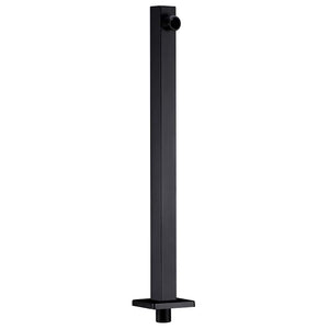Duscharm Quadratisch Edelstahl 201 Schwarz 40 cm