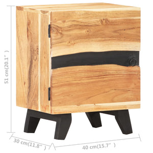 Nachttisch Akazie Massivholz 40x30x51 cm