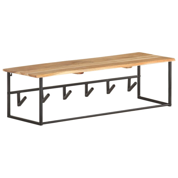 Akazie Garderobe mit Naturkante, 100cm