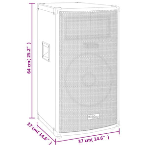 Passiver HiFi/Bühnen Lautsprecher, 1000 W, Schwarz