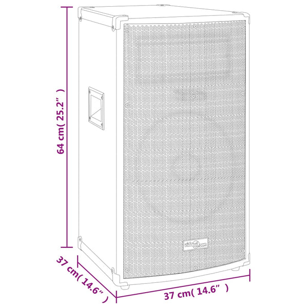 Passiver HiFi/Bühnen Lautsprecher, 1000 W, Schwarz