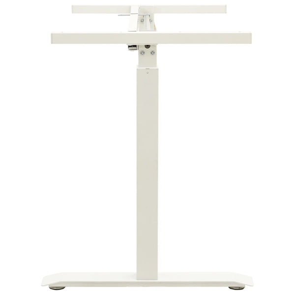 vidaXL Piètement de bureau réglable en hauteur manuellement avec manivelle blanc