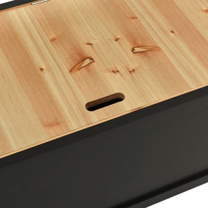 Sitzbank Schwarz 126cm mit Stauraum