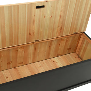 Sitzbank Schwarz 126cm mit Stauraum
