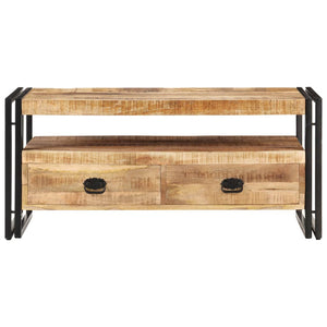Couchtisch aus rauem Mangoholz, 100 cm