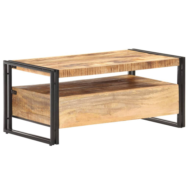 Couchtisch aus rauem Mangoholz, 100 cm