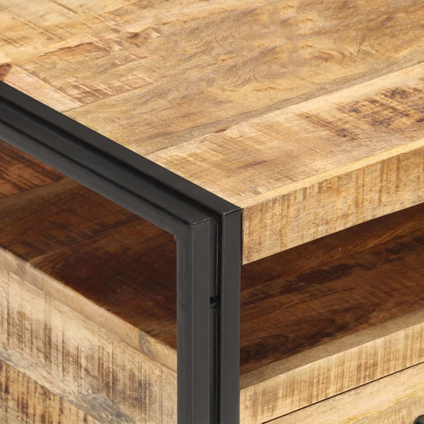 Couchtisch aus rauem Mangoholz, 100 cm