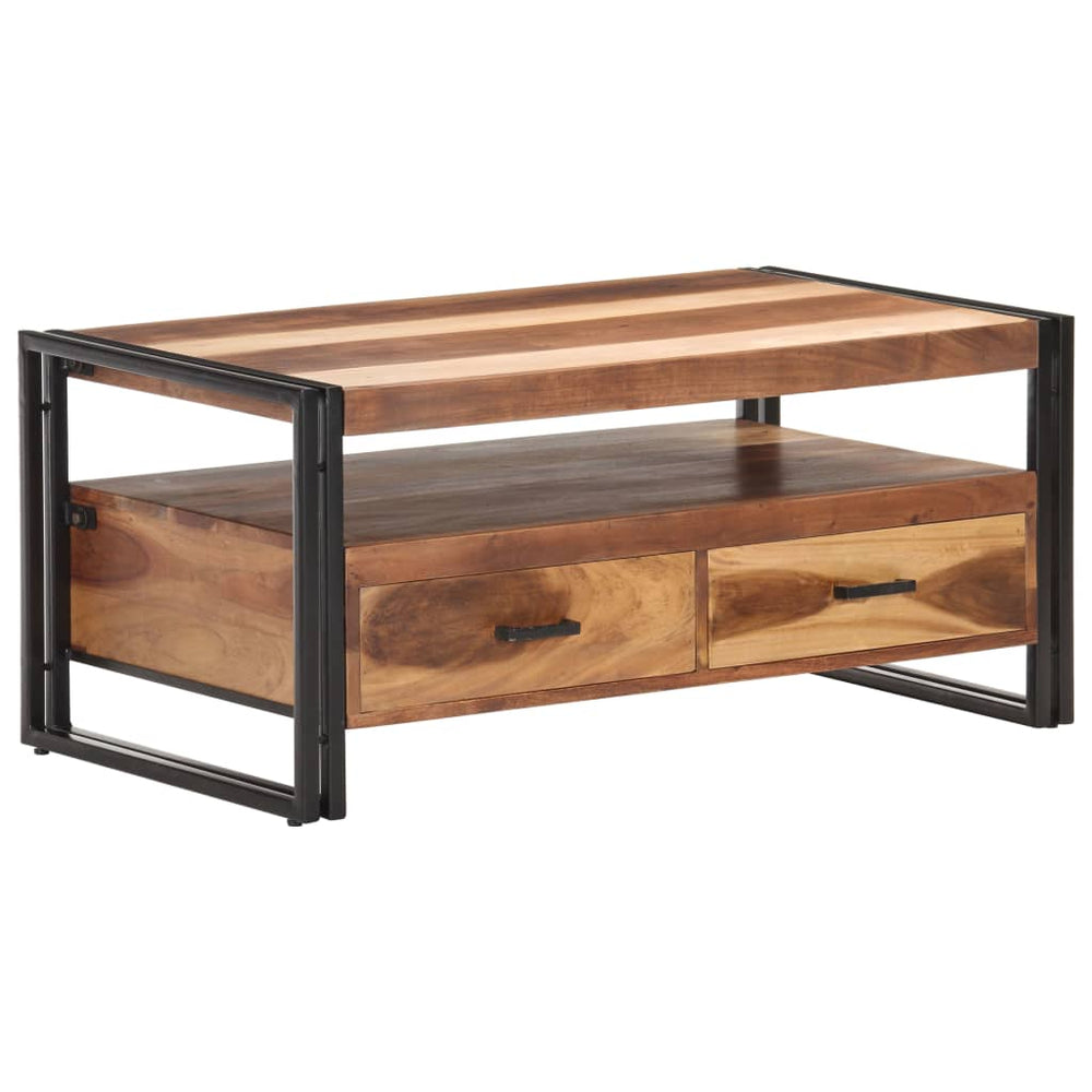 Couchtisch Akazie Massivholz 100x55 cm