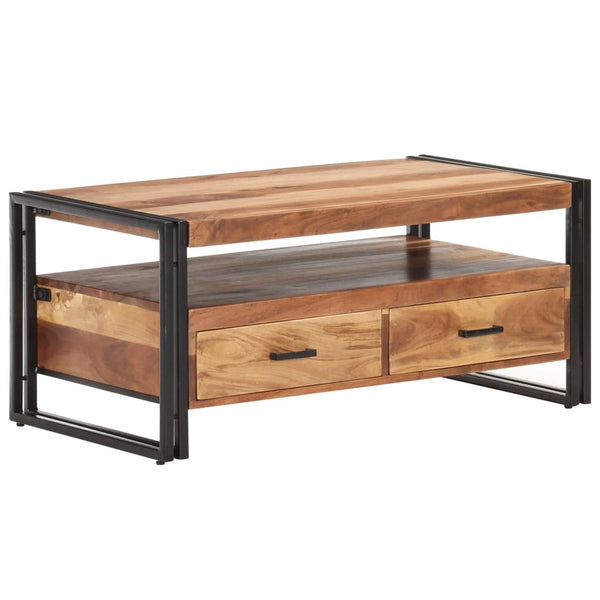 Couchtisch Akazie Massivholz 100x55 cm