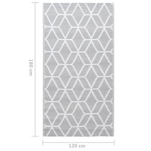 Outdoor-Teppich ARAKIL Grau 120x180 cm PP