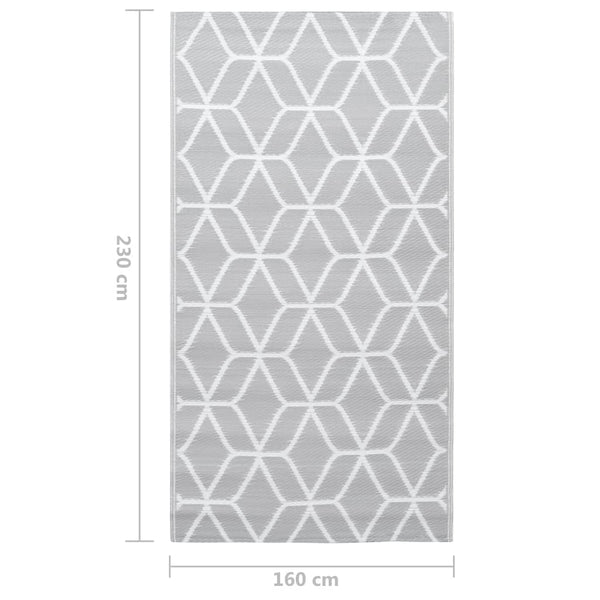 Outdoor-Teppich ARAKIL Grau 160x230 cm PP