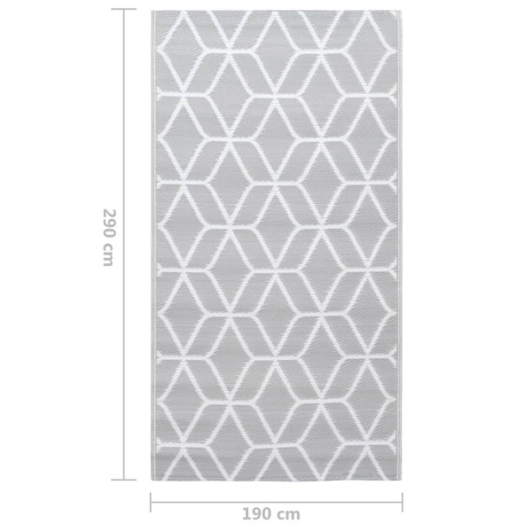 Outdoor-Teppich ARAKIL Grau 190x290 cm PP