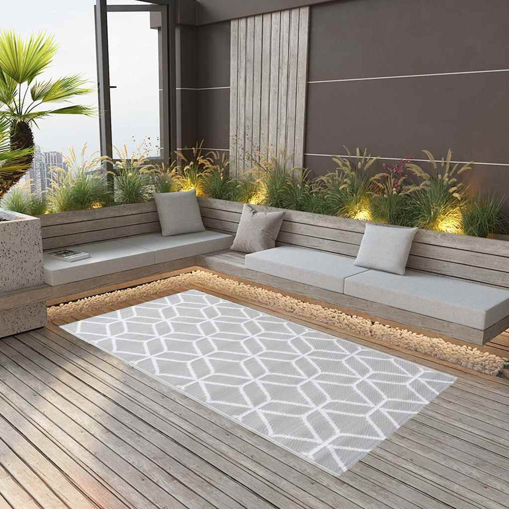 Outdoor-Teppich ARAKIL Grau 190x290 cm PP