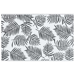 Outdoor-Teppich ARAKIL Weiß und Schwarz 80x150 cm PP