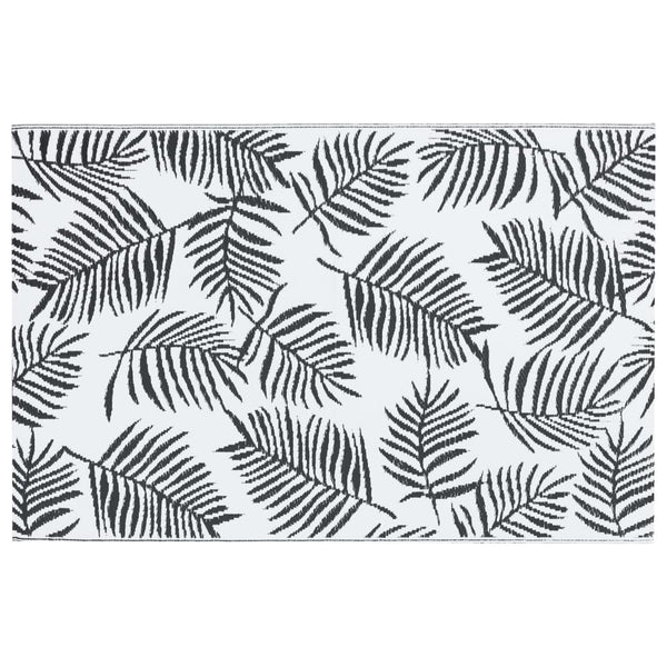 Outdoor-Teppich ARAKIL Weiß und Schwarz 80x150 cm PP