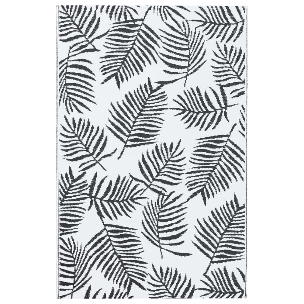 Outdoor-Teppich ARAKIL Weiß und Schwarz 160x230 cm PP