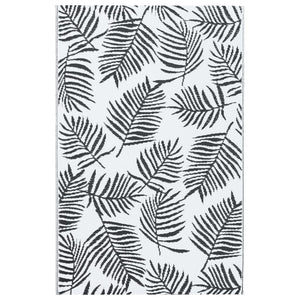 Outdoor-Teppich ARAKIL Weiß und Schwarz 160x230 cm PP