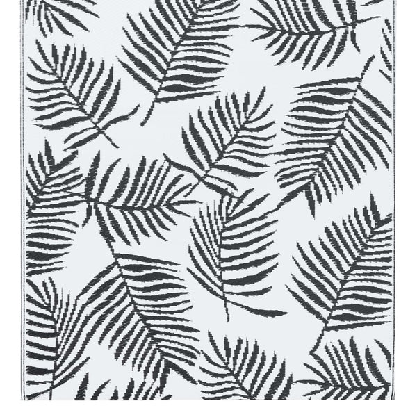 Outdoor-Teppich ARAKIL Weiß und Schwarz 160x230 cm PP