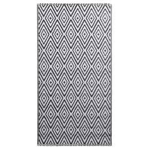 Outdoor-Teppich ARAKIL Weiß und Schwarz 160x230 cm PP