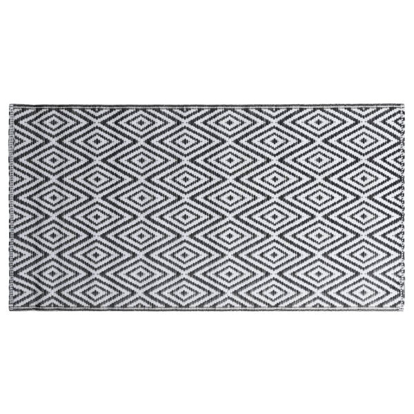 Outdoor-Teppich ARAKIL Weiß und Schwarz 160x230 cm PP
