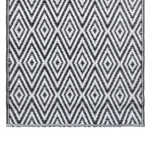 Outdoor-Teppich ARAKIL Weiß und Schwarz 160x230 cm PP