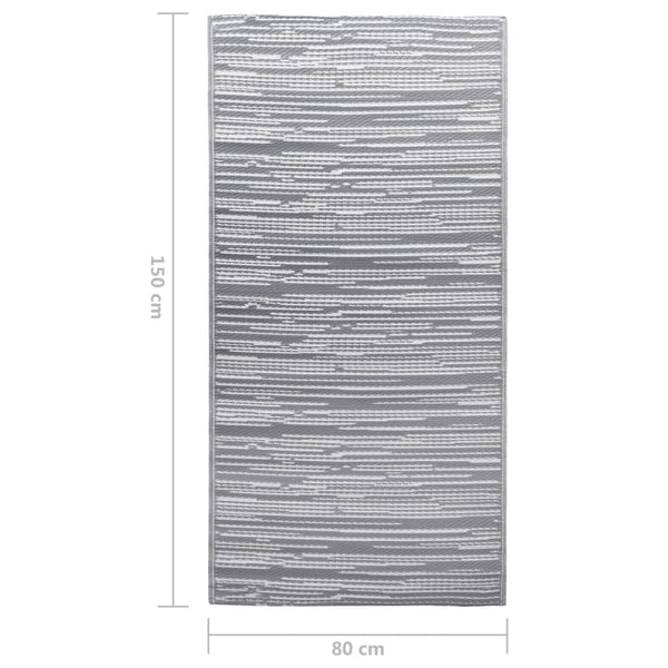 Outdoor-Teppich ARAKIL Grau 80x150 cm PP