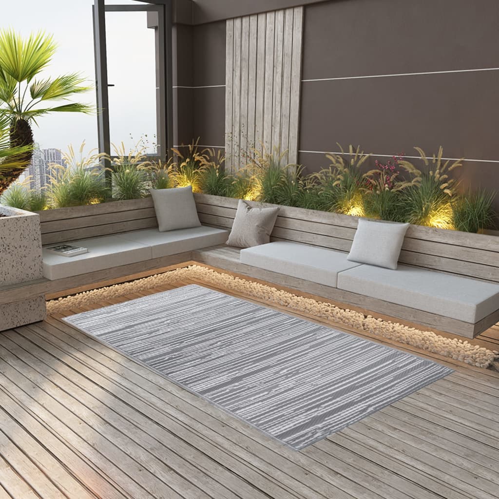 Outdoor-Teppich ARAKIL Grau 80x150 cm PP