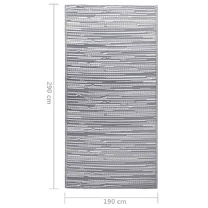 Outdoor-Teppich ARAKIL Grau 190x290 cm PP