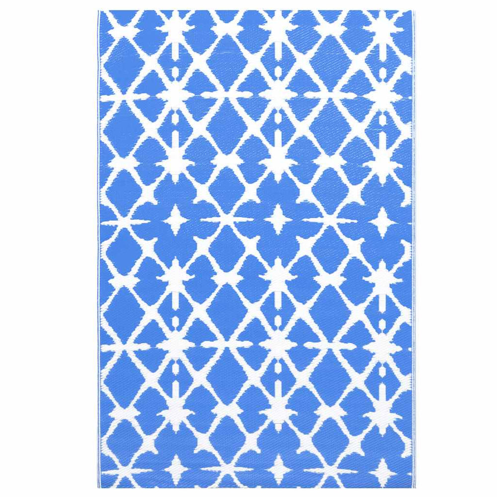 Outdoor-Teppich ARAKIL Weiß und Blau 80x150 cm PP