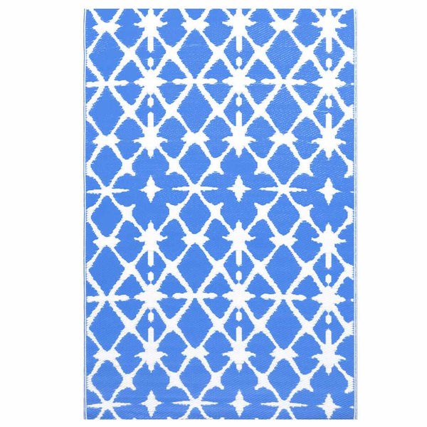 Outdoor-Teppich ARAKIL Weiß und Blau 80x150 cm PP