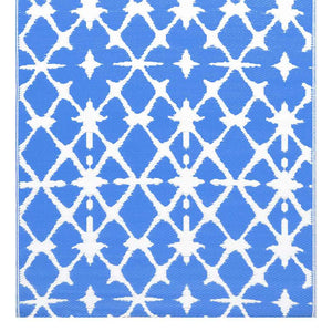 Outdoor-Teppich ARAKIL Weiß und Blau 80x150 cm PP