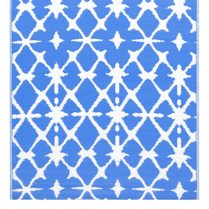 Outdoor-Teppich ARAKIL Weiß und Blau 190x290 cm PP