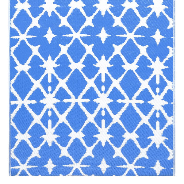 Outdoor-Teppich ARAKIL Weiß und Blau 190x290 cm PP
