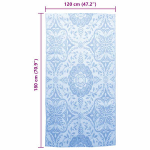 Outdoor-Teppich ARAKIL Babyblau 120x180 cm PP