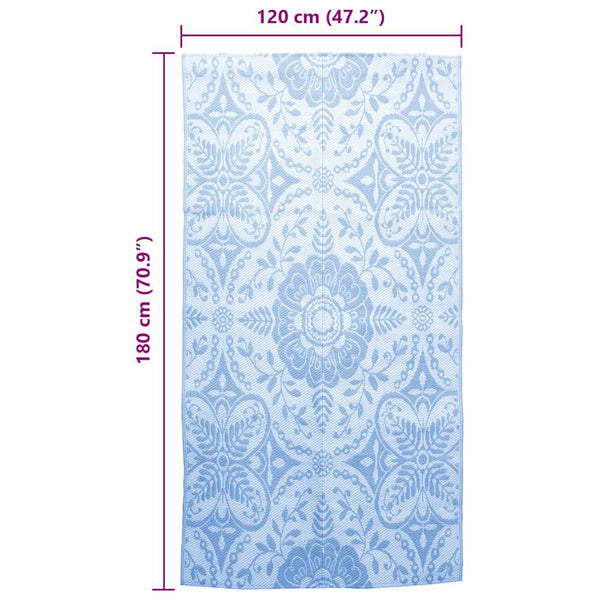Outdoor-Teppich ARAKIL Babyblau 120x180 cm PP