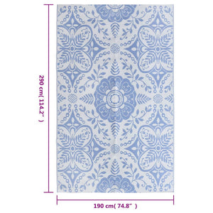 Outdoor-Teppich ARAKIL Babyblau 190x290 cm PP