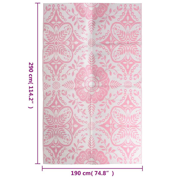 Outdoor-Teppich ARAKIL Rosa 190x290 cm PP