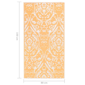Outdoor-Teppich ARAKIL Orangefarben und Blau 80x150 cm PP
