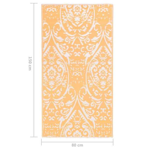 Outdoor-Teppich ARAKIL Orangefarben und Blau 80x150 cm PP