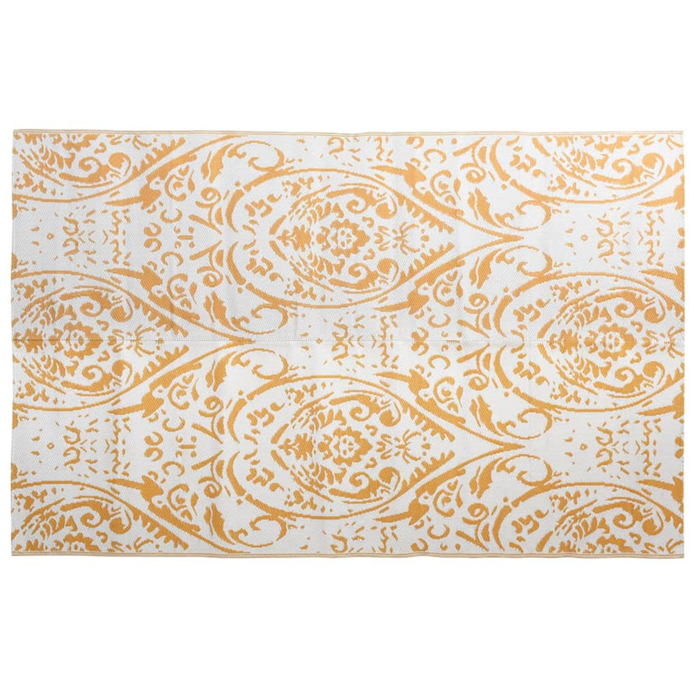 Outdoor-Teppich ARAKIL Orange und Weiß 190x290 cm PP