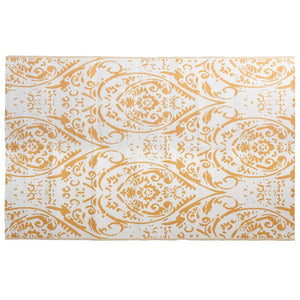 Outdoor-Teppich ARAKIL Orange und Weiß 190x290 cm PP
