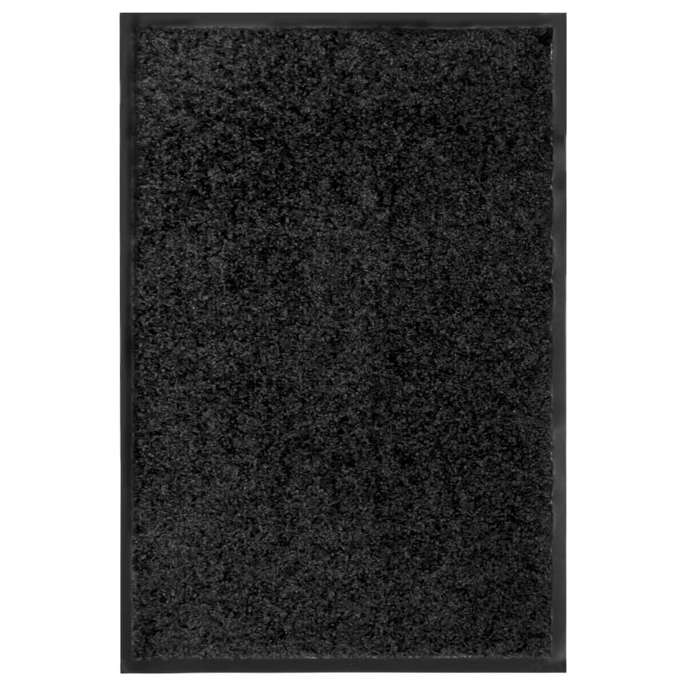 Waschbare Fußmatte Schwarz 40x60 cm