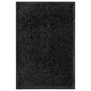 Waschbare Fußmatte Schwarz 40x60 cm